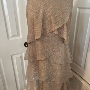 Gold luster layered dress